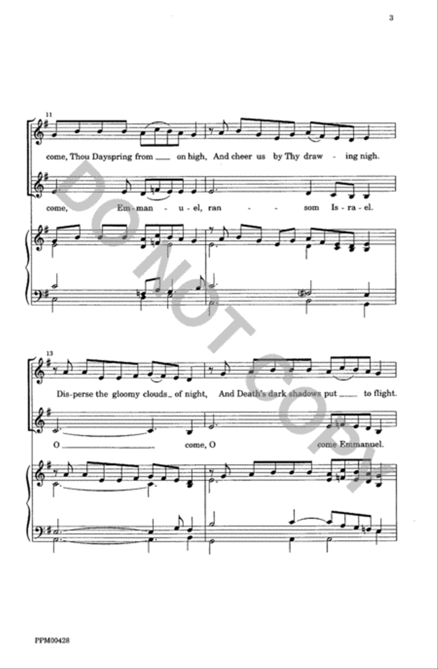 O Come, O Come, Emmanuel O Come, O Come, Emmanuel SA scores gallery preview page 4