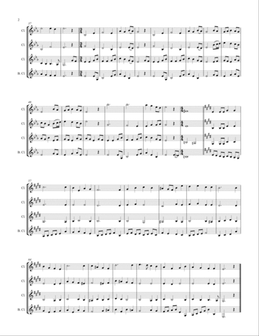 Crown Him With Many Crowns and Come Thou Fount Woodwind Quartet scores gallery preview page 2