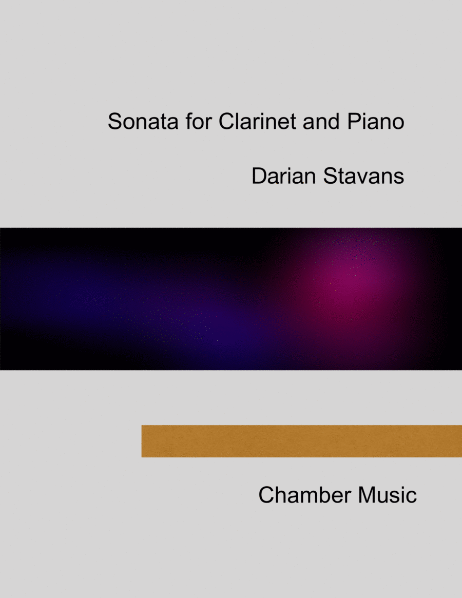 Sonata for Clarinet and Piano Clarinet Solo scores gallery preview page 1