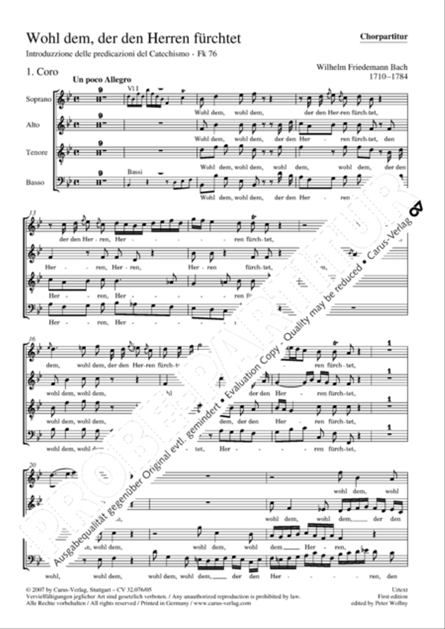 Blessed are all those who fear God (Wohl dem, der den Herren furchtet) SA scores gallery preview page 2