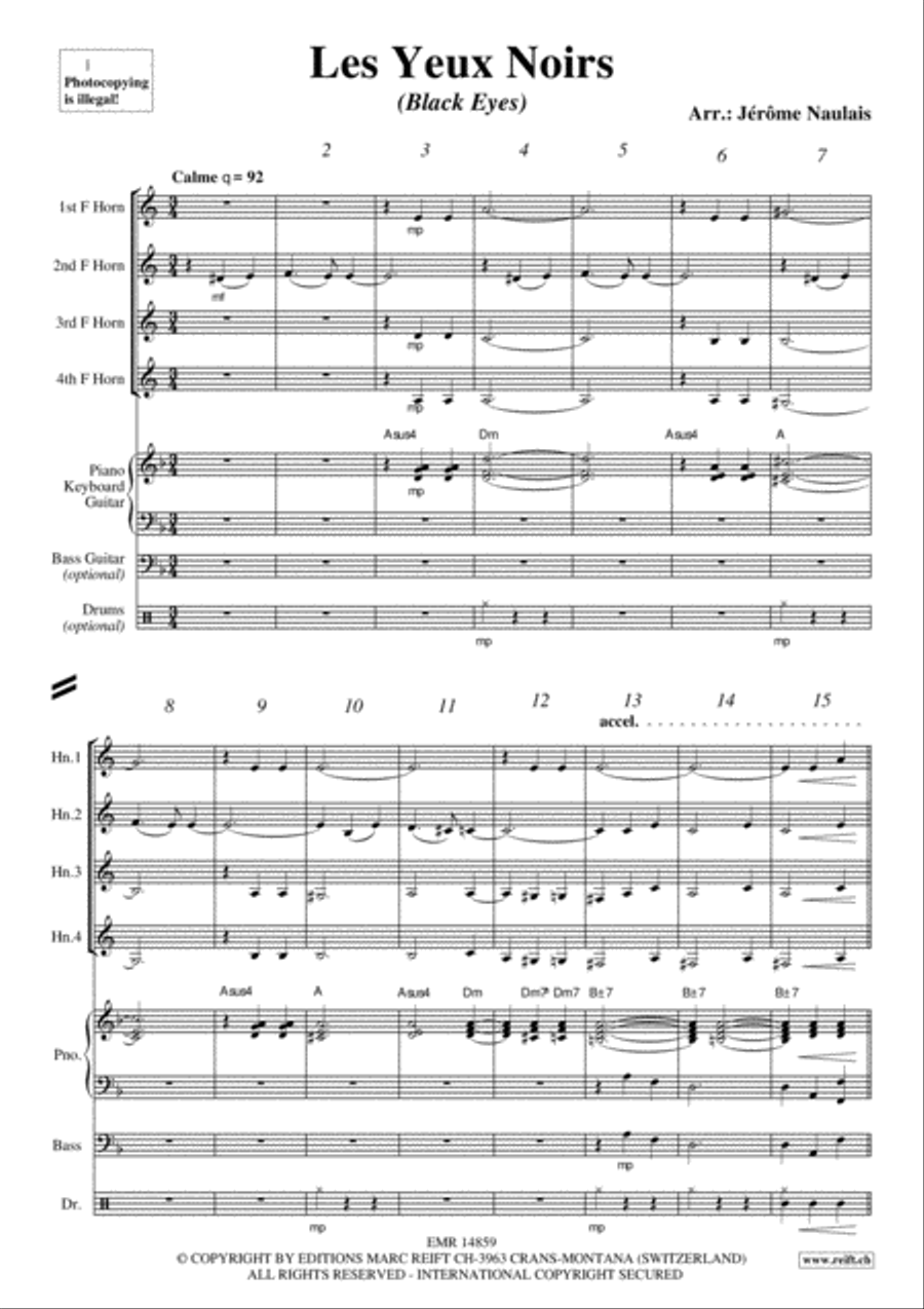 Les Yeux Noirs Horn scores gallery preview page 3