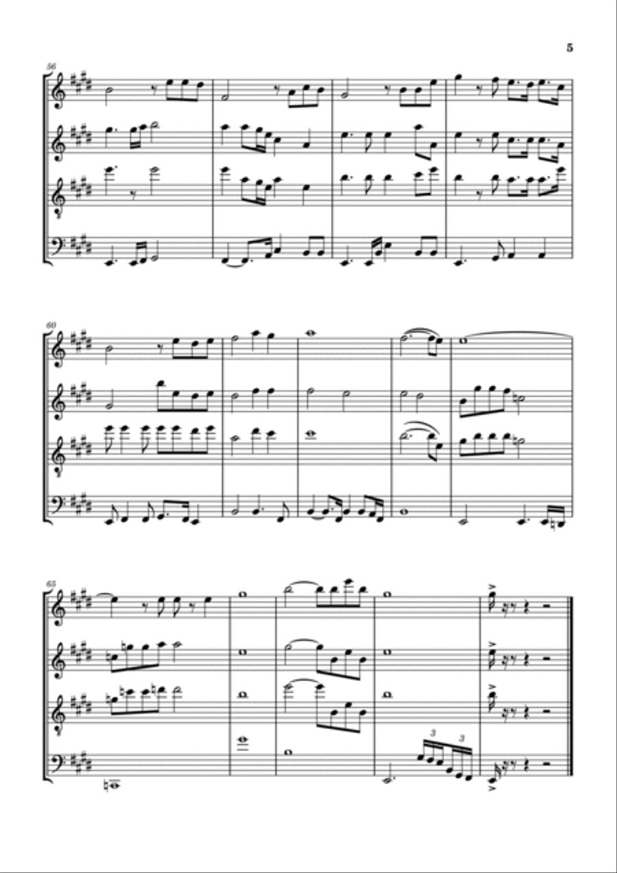 How Great Thou Art Woodwind Quartet scores gallery preview page 6