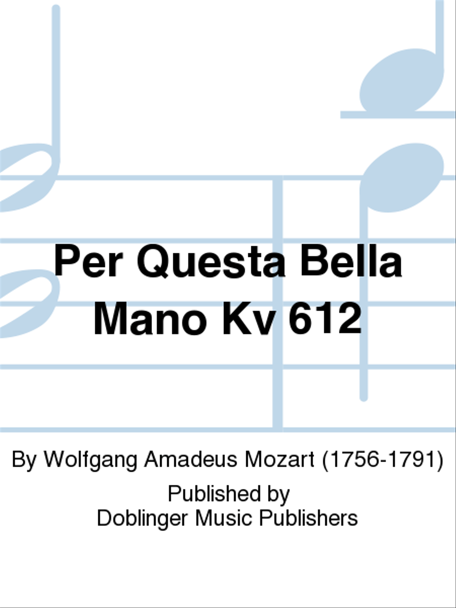 Per questa bella mano KV 612 Voice scores gallery preview page 1