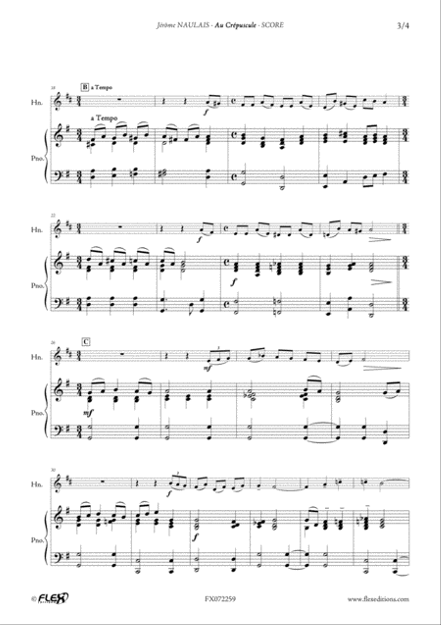Au Crepuscule Piano scores gallery preview page 3