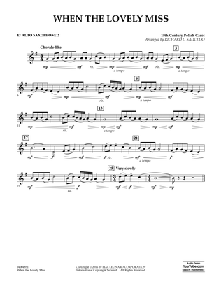 When the Lovely Miss (18th Century Polish Carol) - Eb Alto Saxophone 2