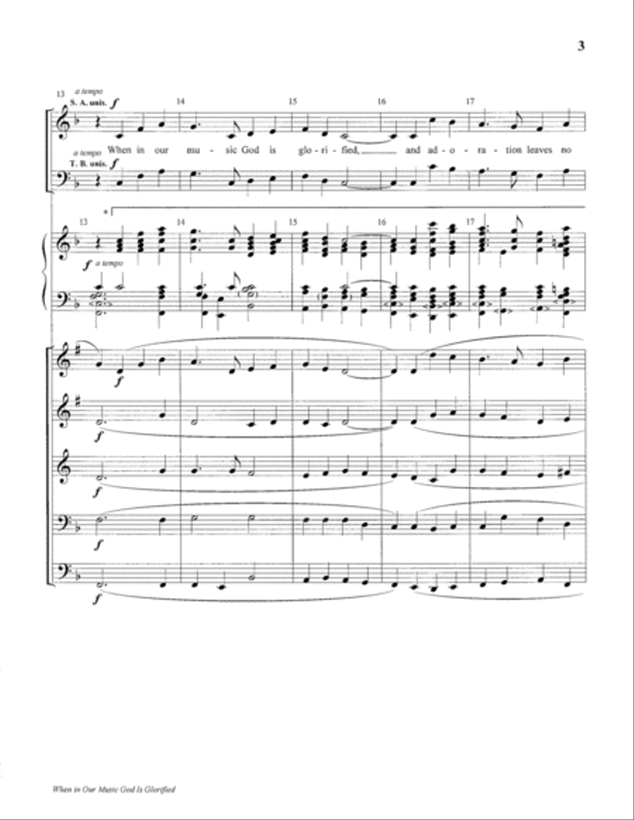 When in Our Music God Is Glorified Organ scores gallery preview page 4