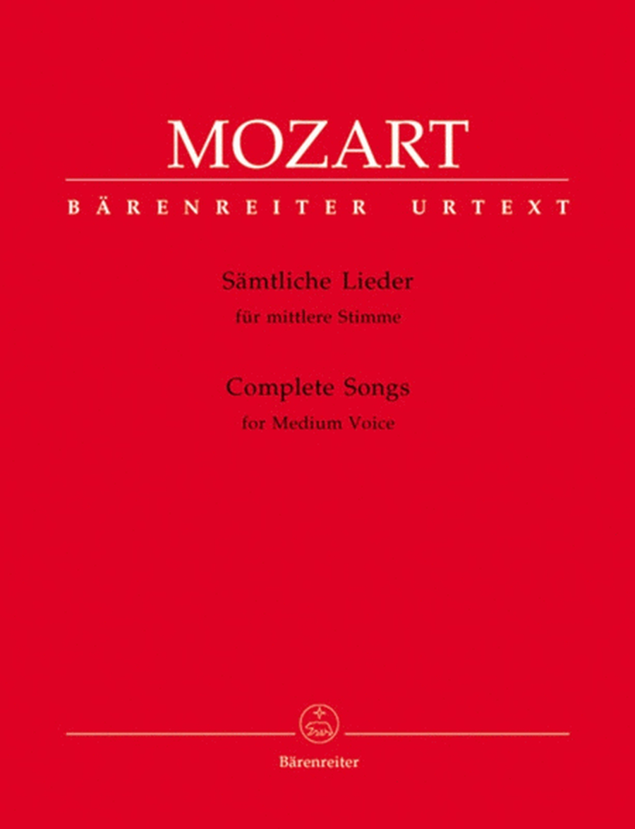 Mozart - Complete Songs For Medium Voice