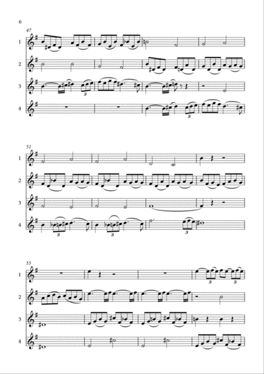 PAVANE for 4 flutes - FAURE Flute Quartet scores gallery preview page 6