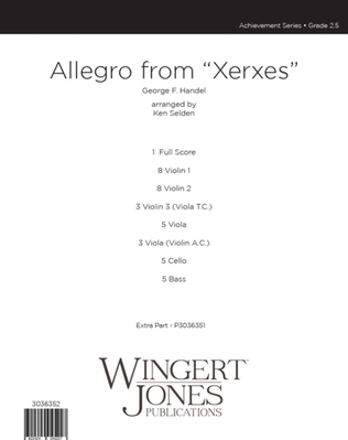Book cover for Allegro from "Xerxes"