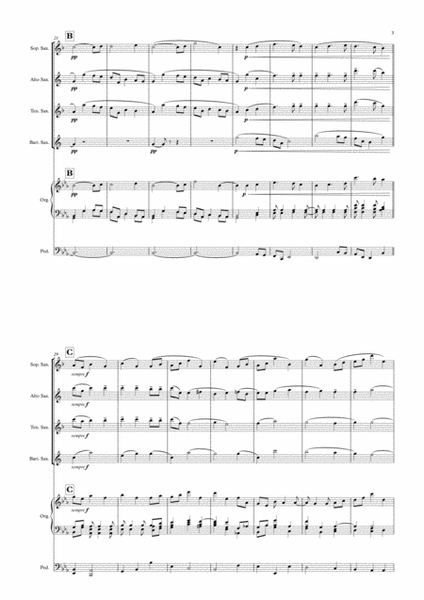 Elgar – Nimrod (for Saxophone Quartet and optional Organ) image number null