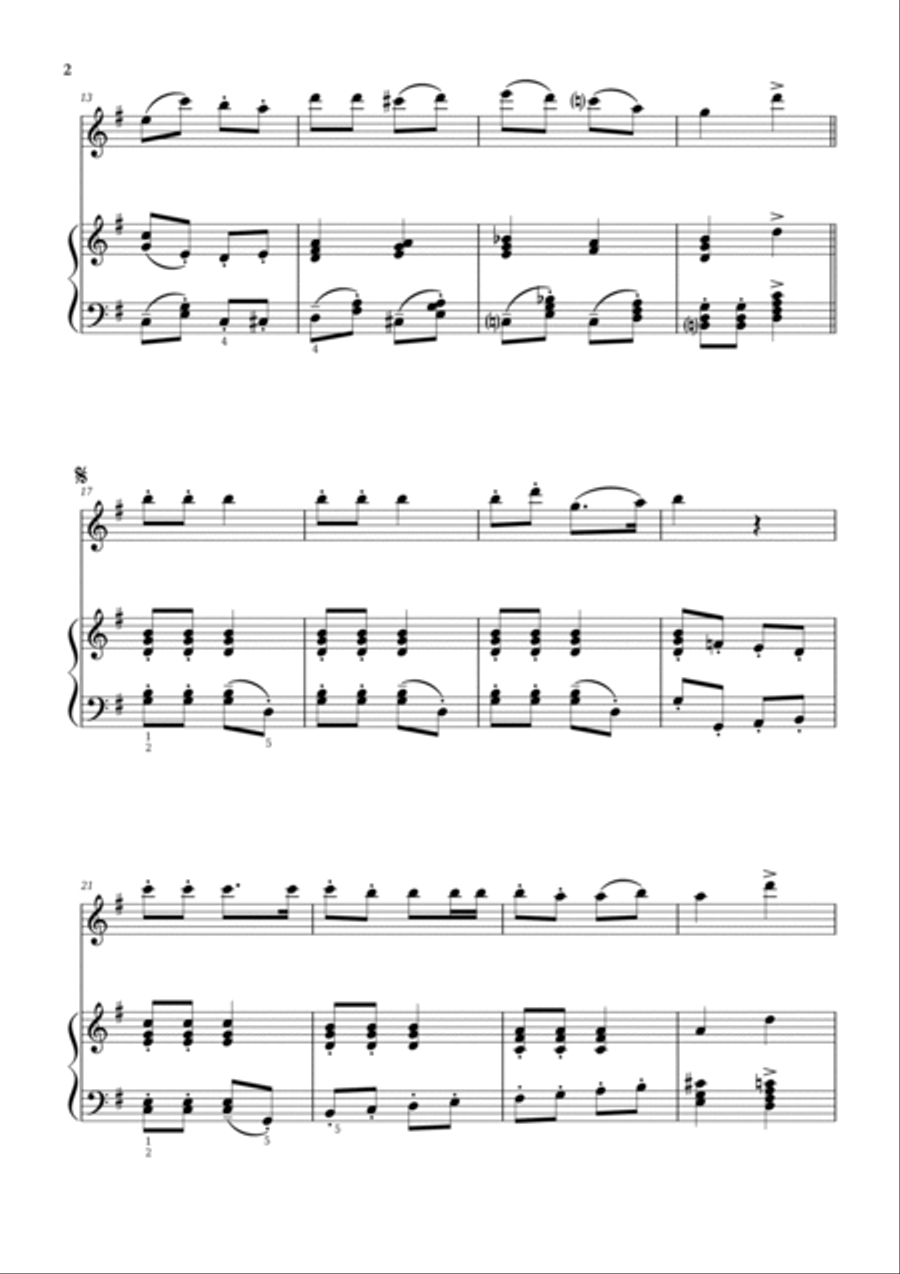 Jingle Bells Flute Solo scores gallery preview page 2