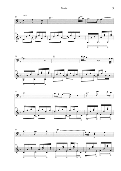 María (Milonga) Cello - Digital Sheet Music