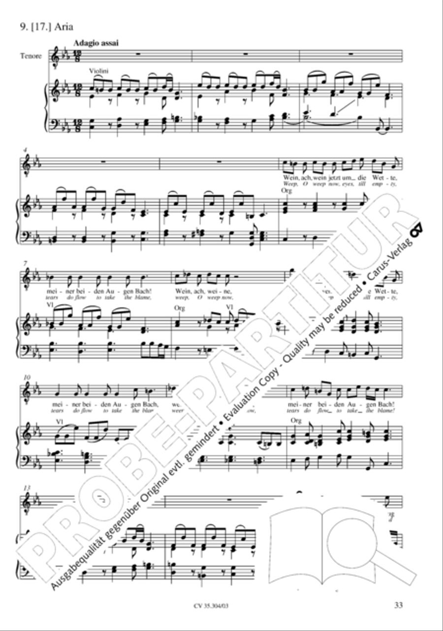 St. Mark Passion (Markus-Passion) 4-Part scores gallery preview page 34