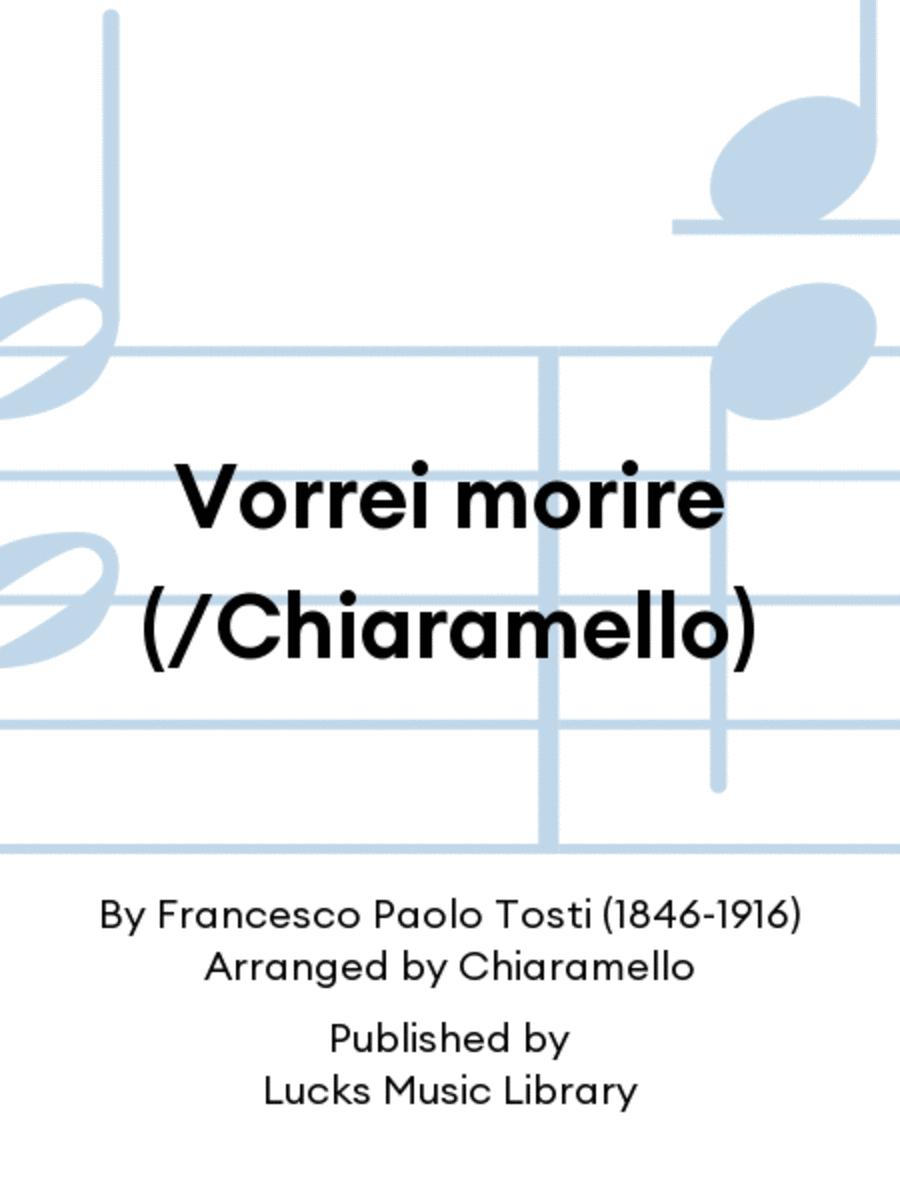 Vorrei morire (/Chiaramello) Voice Solo scores gallery preview page 1