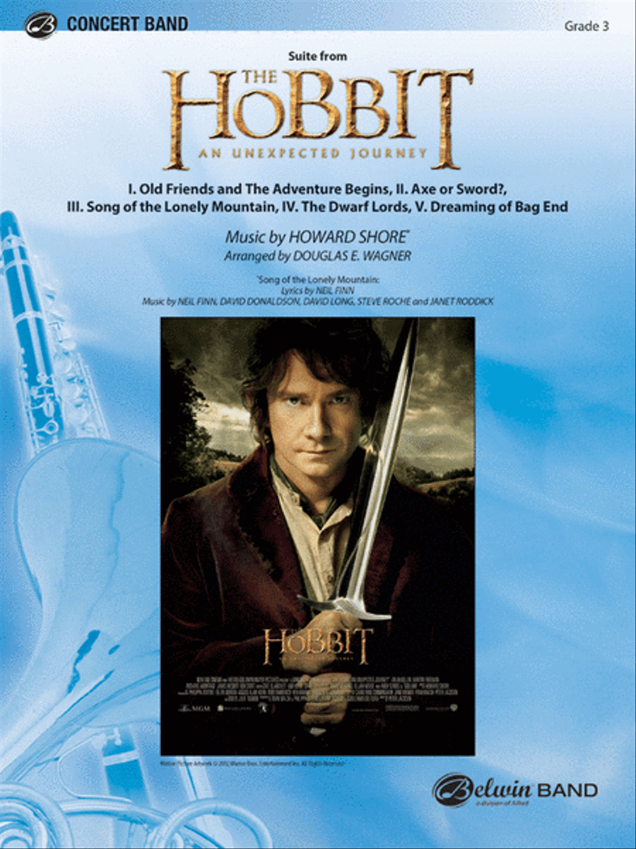 The Hobbit: An Unexpected Journey, Suite from Concert Band scores gallery preview page 1