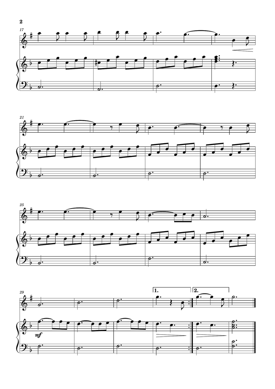 Hallelujah B-Flat Clarinet scores gallery preview page 2