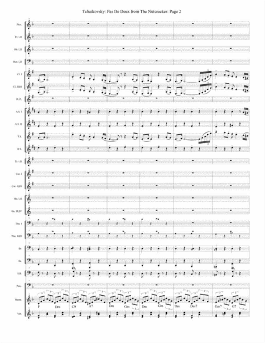 Pas de Deux from The Nutcracker Concert Band scores gallery preview page 2