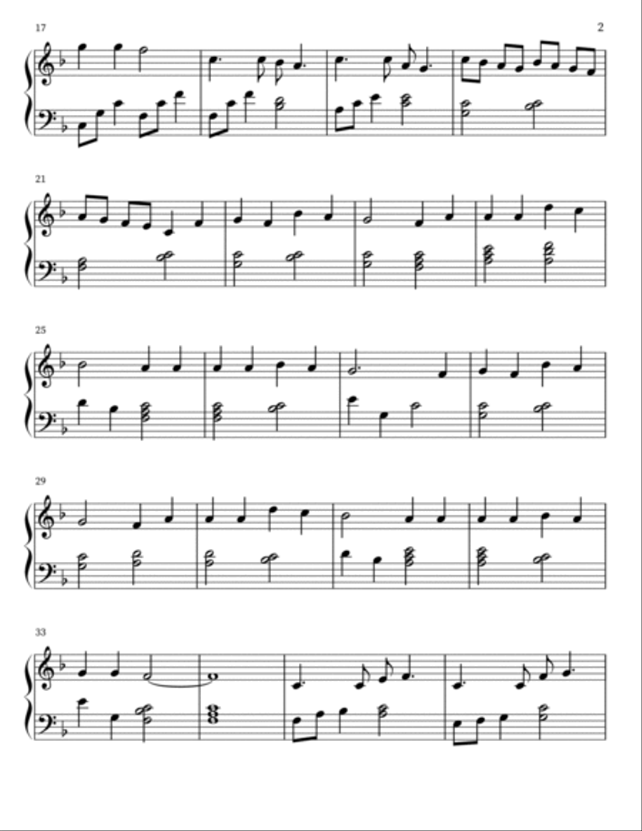 Der Mond Ist Aufgegangen (The Moon Has Risen) Piano Solo scores gallery preview page 2