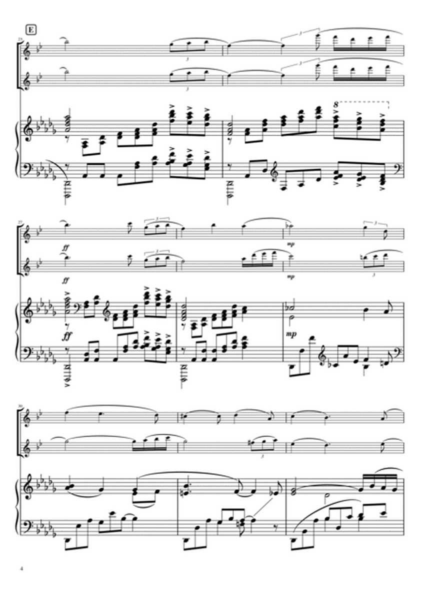 "Variation 18 from Rhapsody on a Theme of Paganini” Piano trio / baritone sax duet