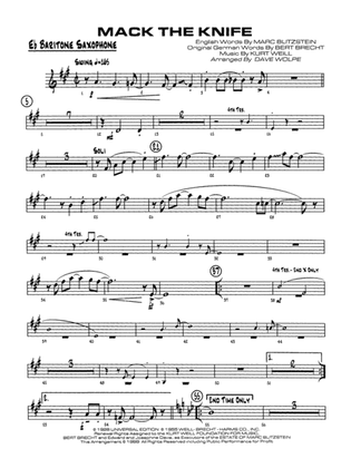 Mack the Knife (from The Threepenny Opera): E-flat Baritone Saxophone