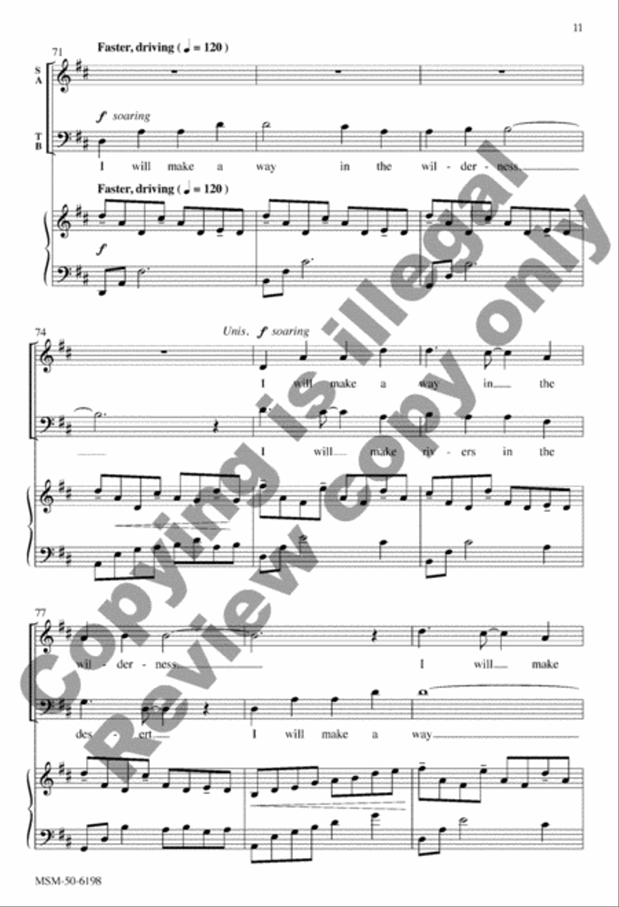 I Will Make a Way! 4-Part scores gallery preview page 11