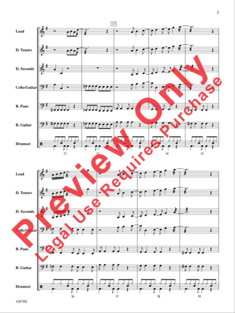 25 or 6 to 4 Steel Drum Band scores gallery preview page 4