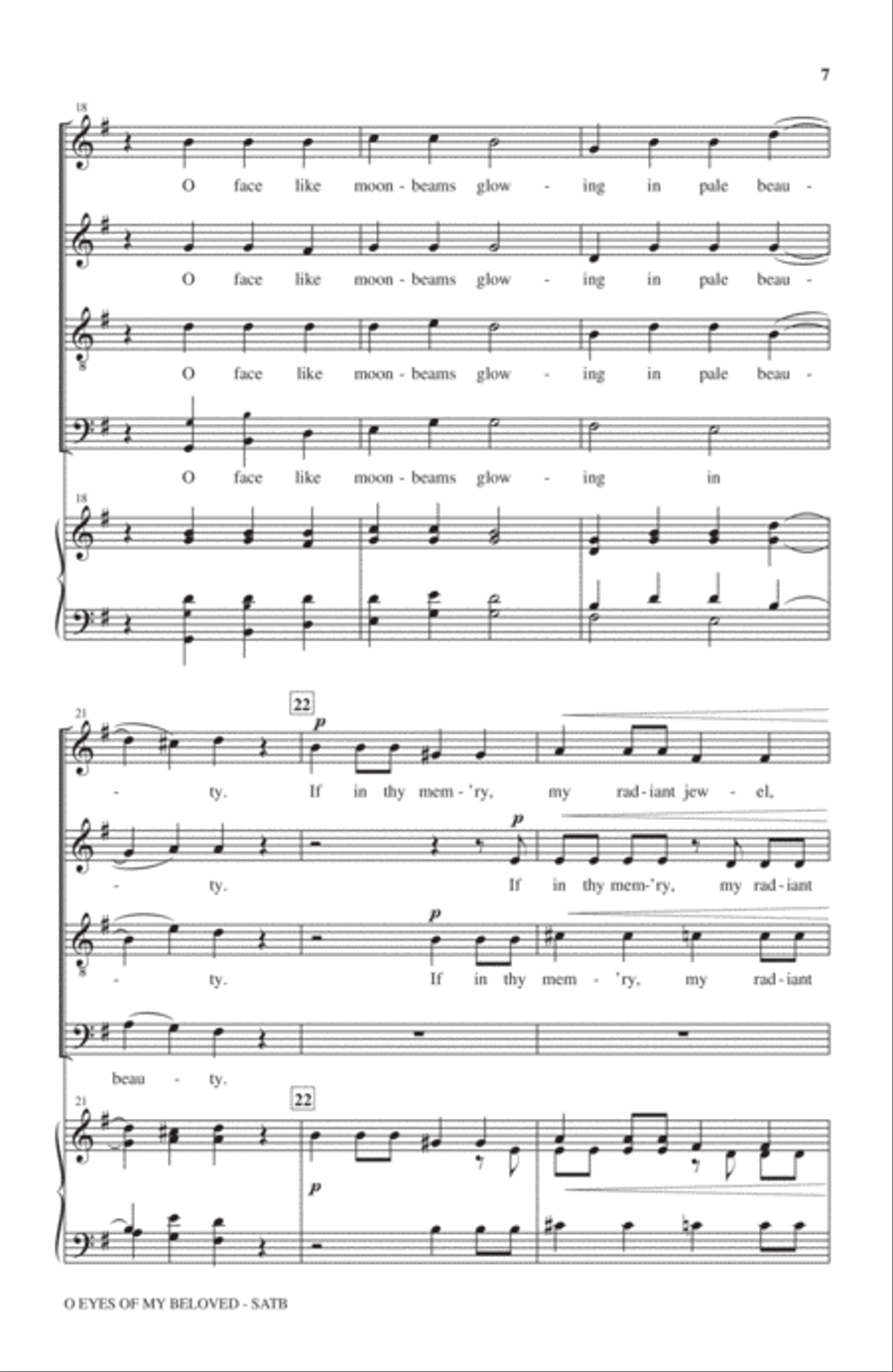 O Eyes Of My Beloved 4-Part scores gallery preview page 4