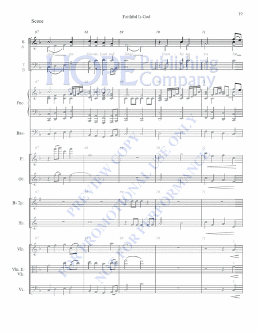 Faithful Is God Choir scores gallery preview page 19