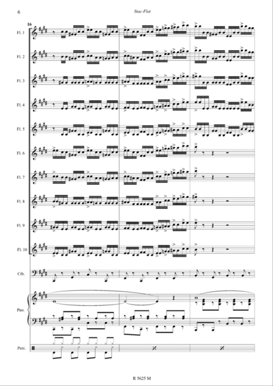Stac-flat, pour ensemble de flûtes Flute scores gallery preview page 7