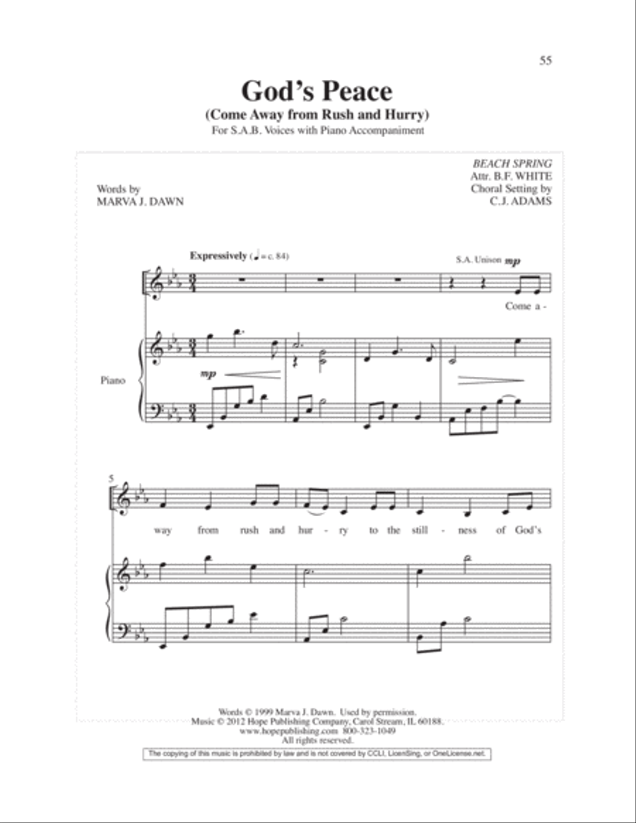 Easy Anthems, Vol. 3 3-Part scores gallery preview page 58