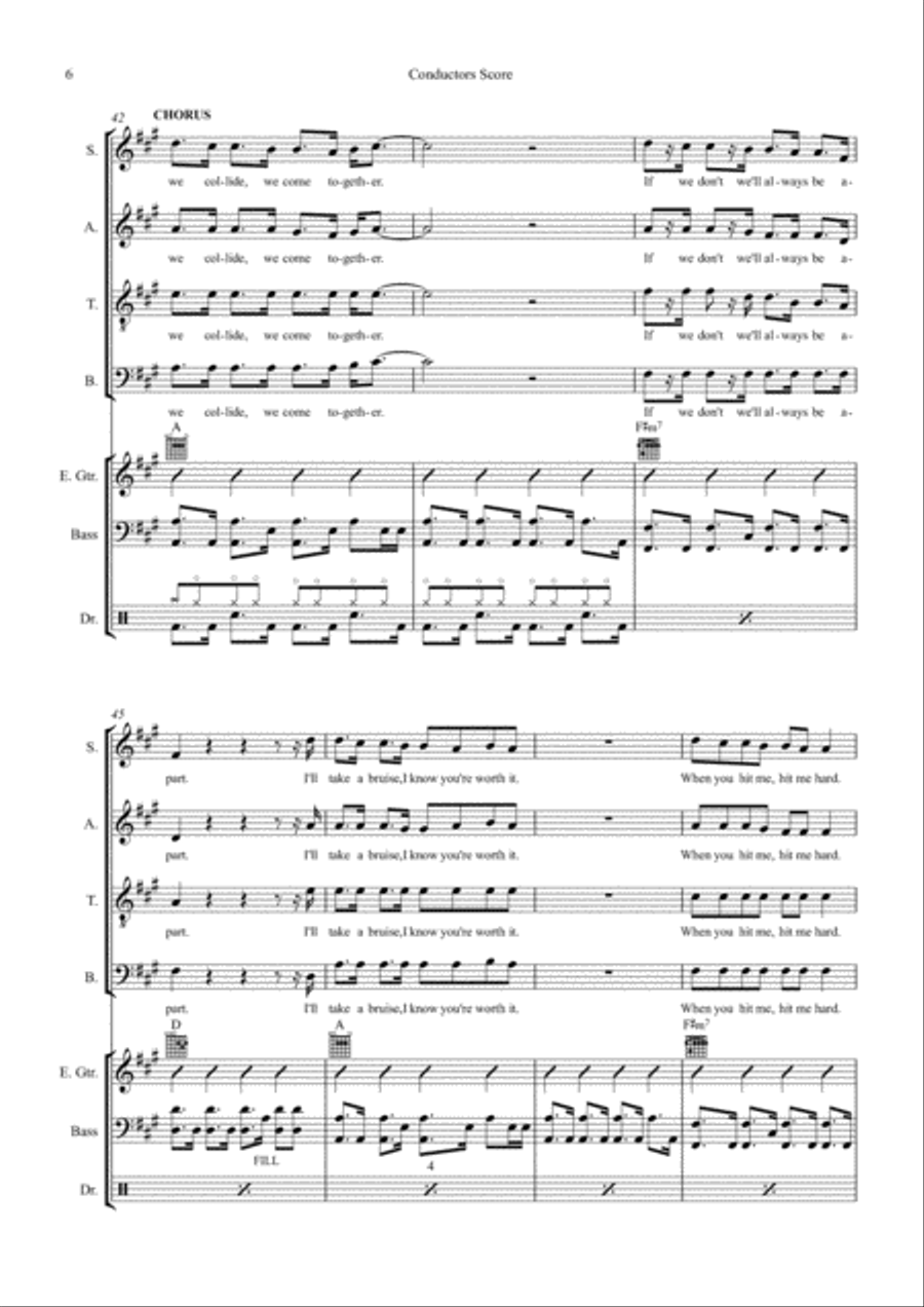 Many Of Horror (when We Collide) 4-Part scores gallery preview page 6