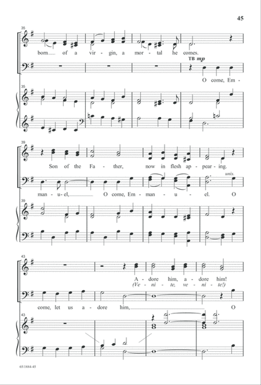 Let Us Adore Him 4-Part scores gallery preview page 47