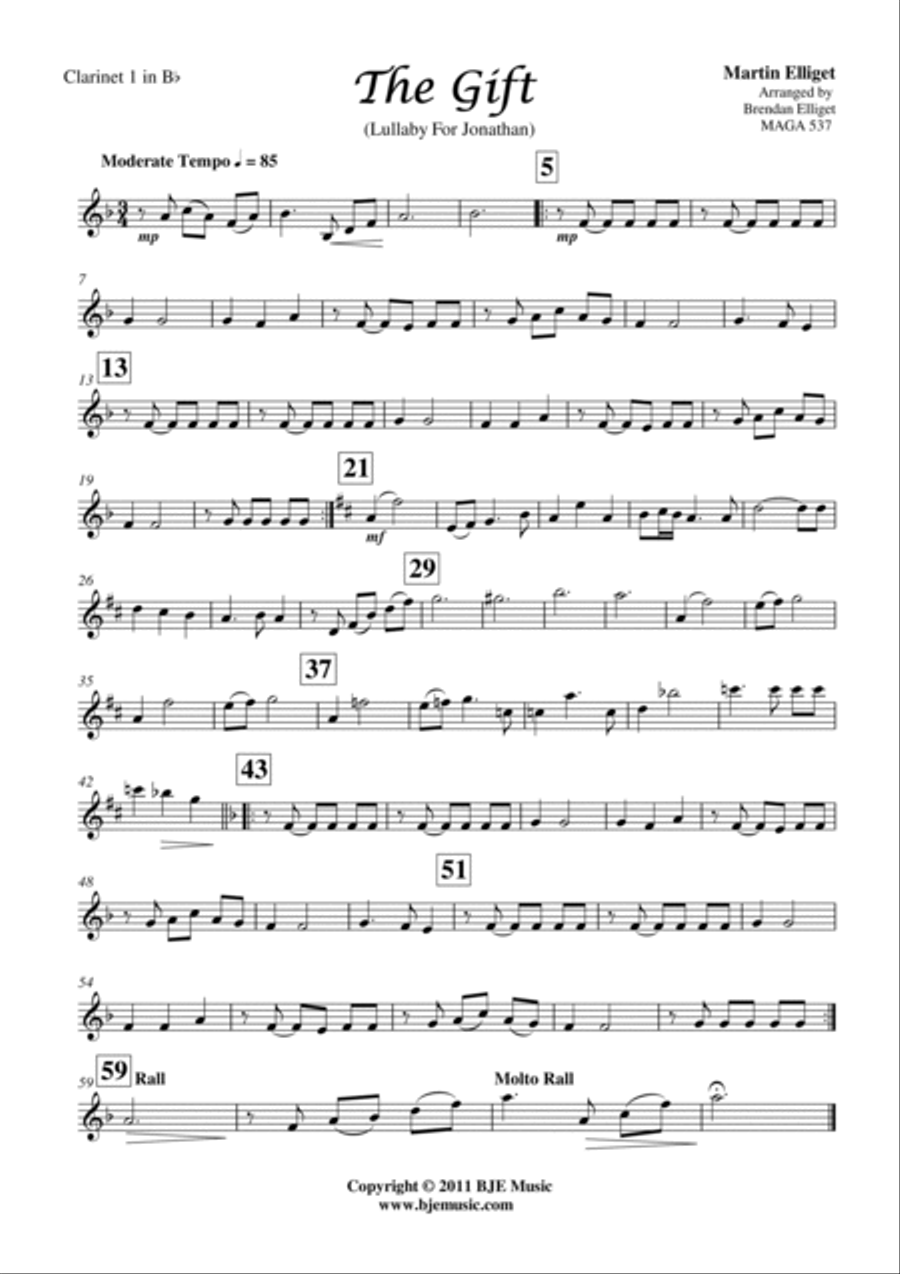 The Gift (Lullaby for Jonathan) - Concert Band Concert Band scores gallery preview page 5