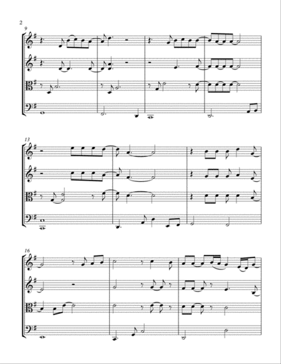 Wonderful Tonight String Quartet scores gallery preview page 3