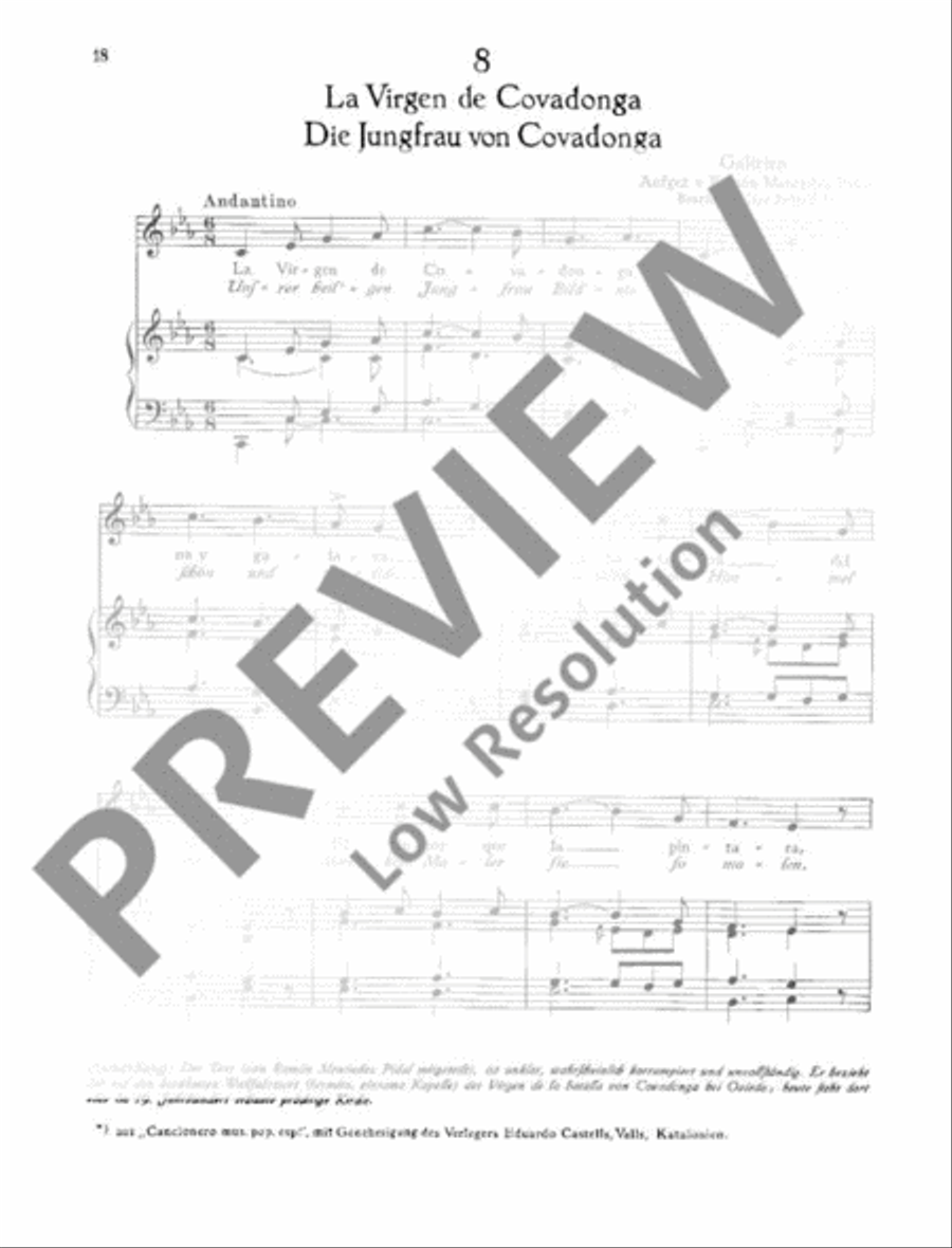 Spanische und portugiesische Volkslieder Voice Solo scores gallery preview page 19