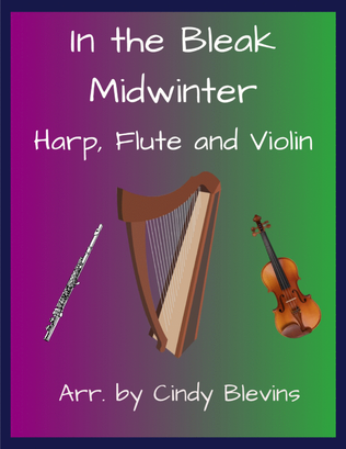 In the Bleak Midwinter, for Harp, Flute and Violin