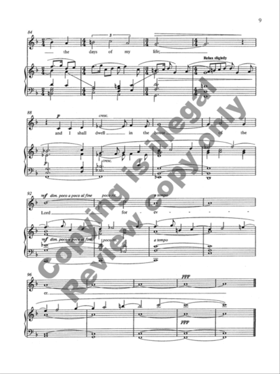 Psalm 23 Medium Voice scores gallery preview page 15
