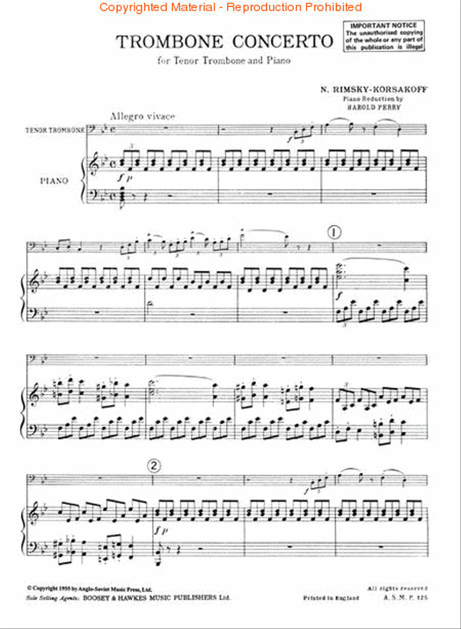 Trombone Concerto Piano Accompaniment scores gallery preview page 2