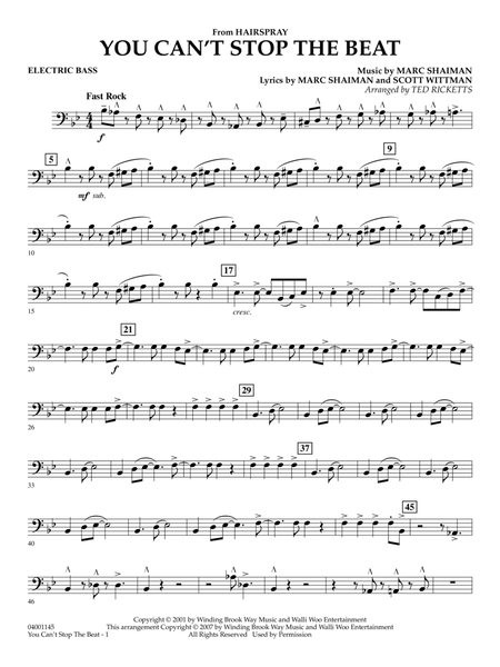 You Can't Stop The Beat (from Hairspray) (arr. Ted Ricketts) - Bass