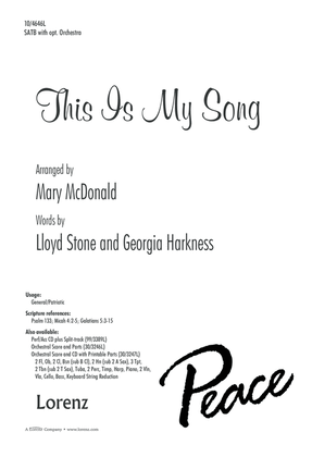 Book cover for This is my Song
