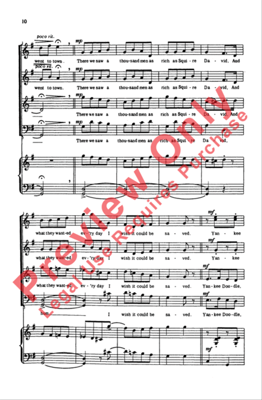 Yankee Doodle 4-Part scores gallery preview page 10