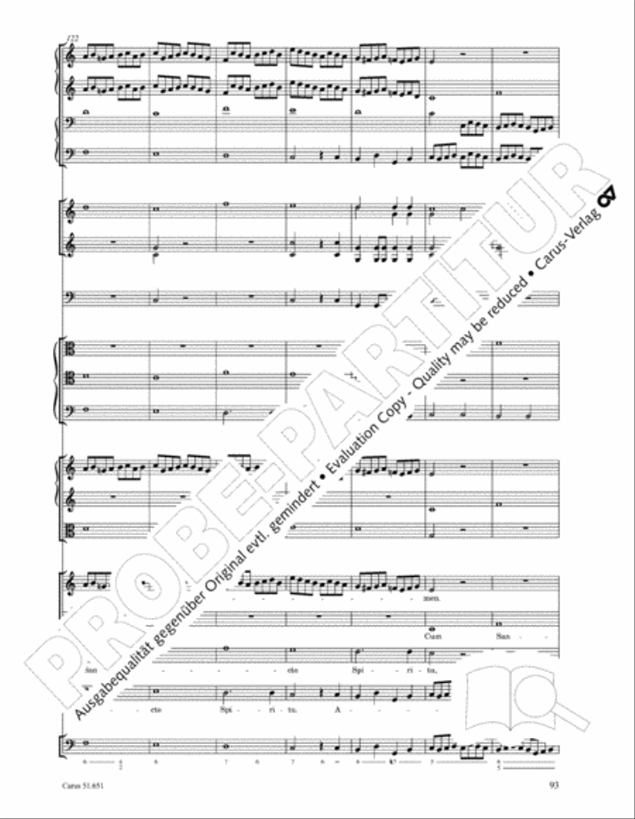 C Minor Mass, K. 427 (Missa in c KV 427) 4-Part scores gallery preview page 109