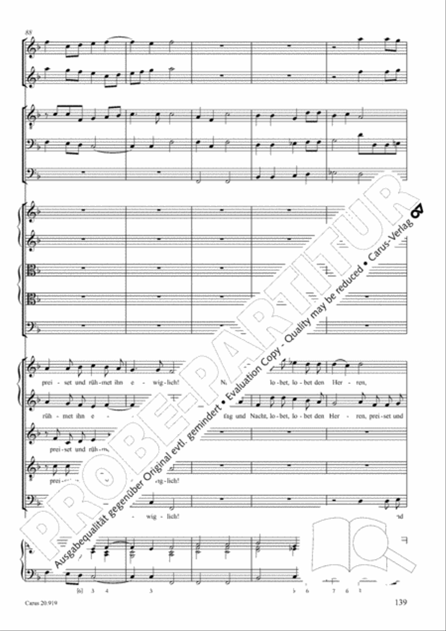 Opera varia I. Works with 1-7 parts (Complete edition, vol. 19) [Werke mit 1-7 obligaten Stimmen] Score scores gallery preview page 196