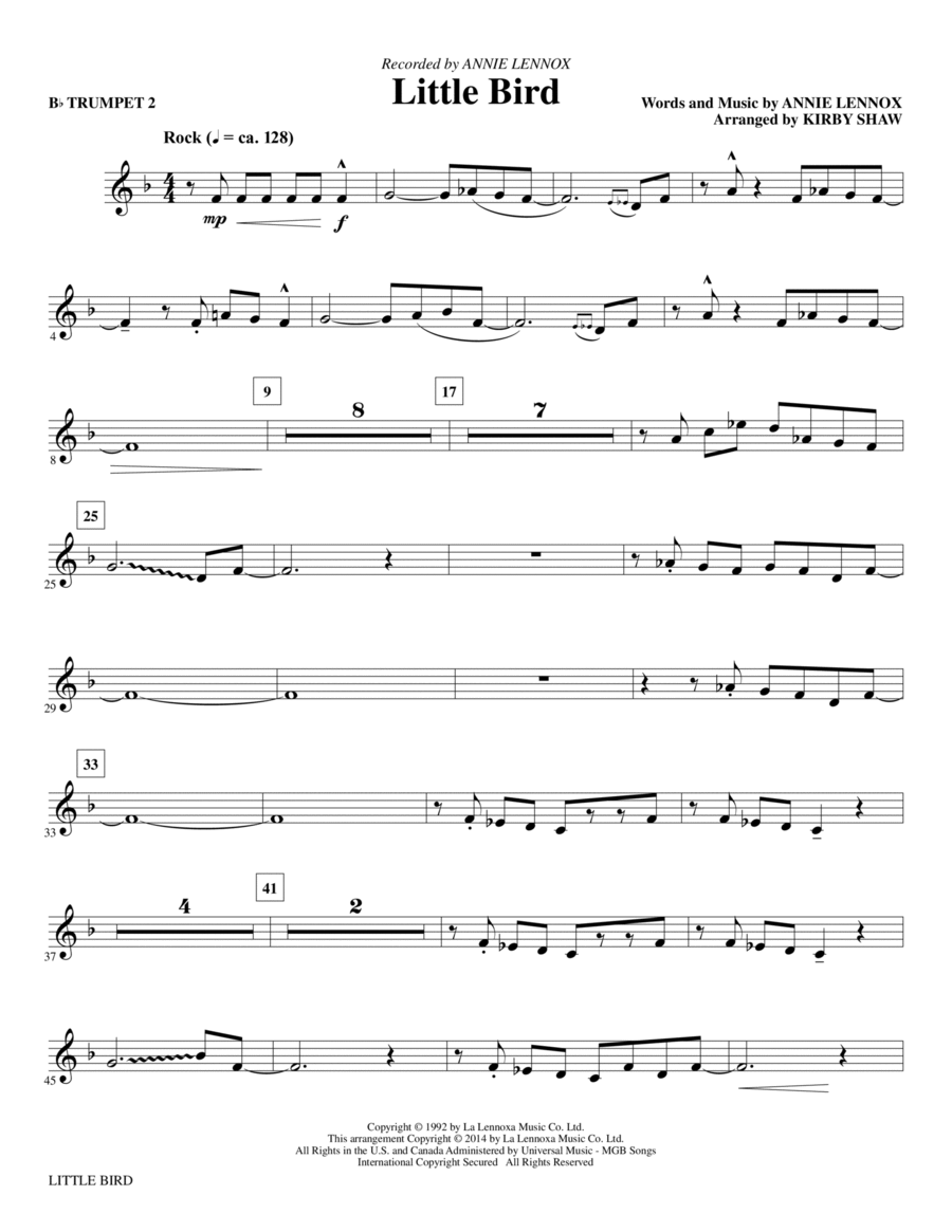 Little Bird - Trumpet 2 Little Bird - Trumpet 2 Choir scores gallery preview page 1