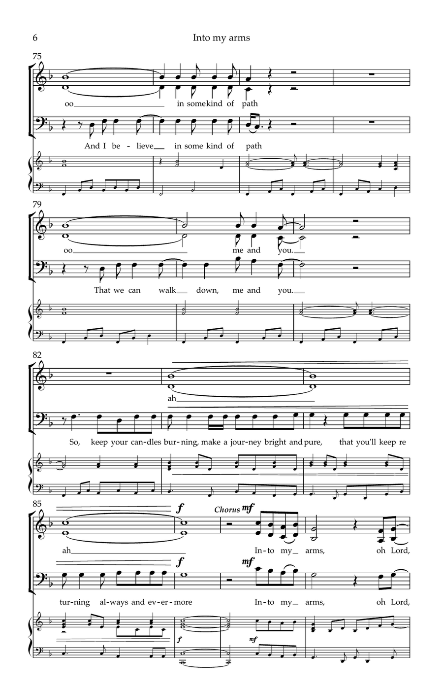 Into My Arms 3-Part scores gallery preview page 6