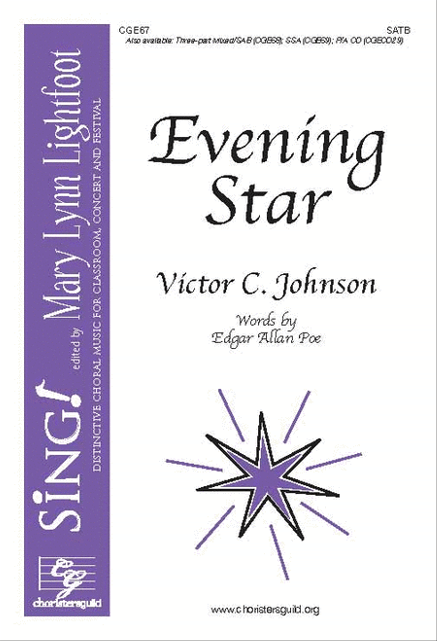 Evening Star (SATB with opt. cello) 4-Part scores gallery preview page 1
