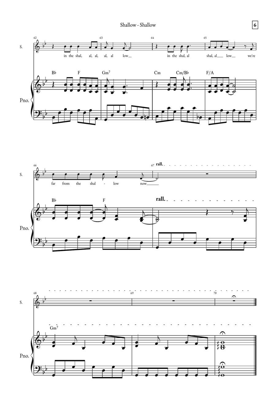 Shallow A Cappella scores gallery preview page 6