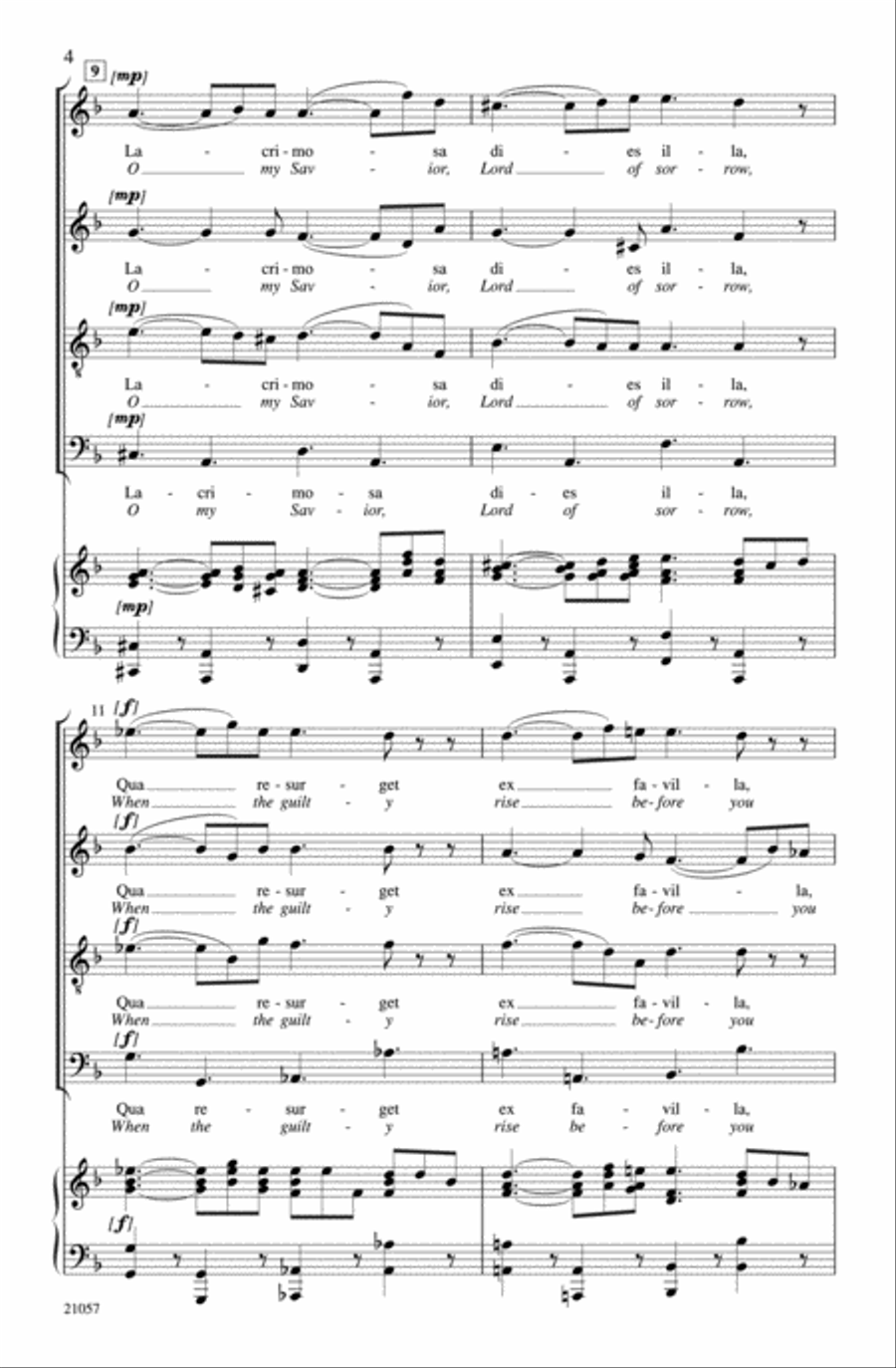 Lacrimosa (from Requiem) Lacrimosa (from Requiem) Choir scores gallery preview page 3