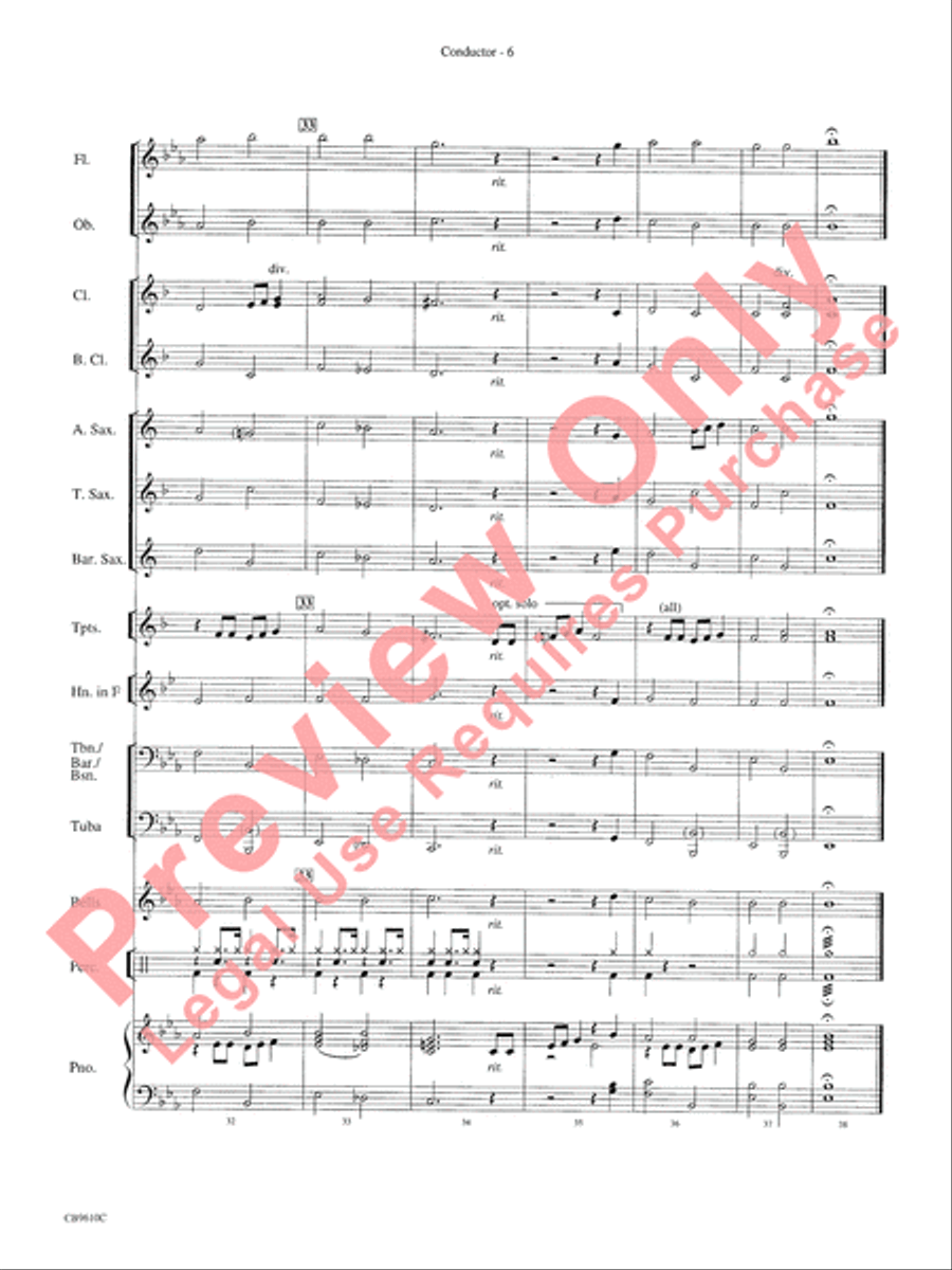 What a Wonderful World Concert Band scores gallery preview page 8