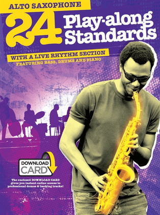 Book cover for 24 Playalong Standards Alto Saxophone